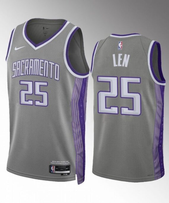 Alex Len Basketball Jersey #25 Sacramento Kings 2023 Grey City Edition
