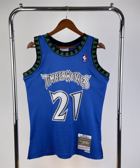 Kevin Garnett Basketball Jersey #21 Minnesota Timberwolves 2003/04 Blue