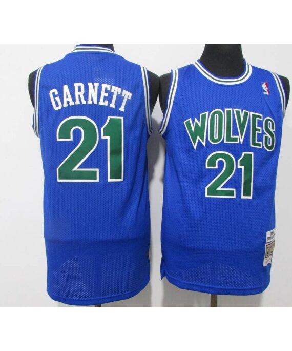 Kevin Garnett Basketball Jersey #21 Minnesota Timberwolves Blue