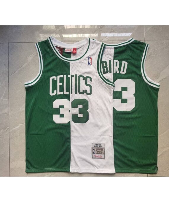 Larry Bird Basketball Jersey #33 Chicago Bulls White/Green