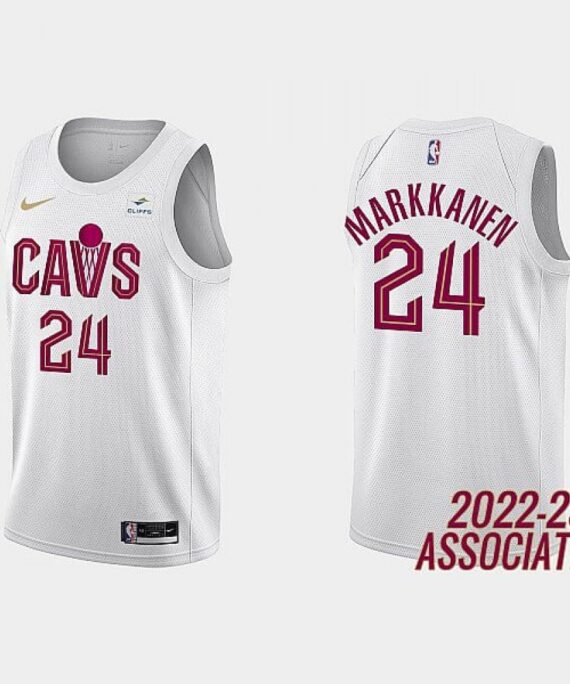 Lauri Markkanen Basketball Jersey #24 Cleveland Cavaliers 2023 White