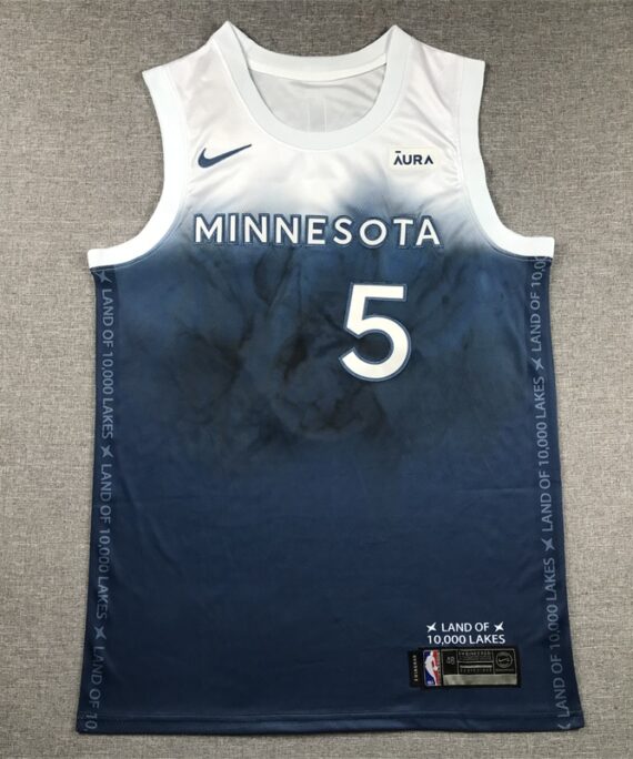 Child Anthony Edwards Basketball #05 Jersey Timberwolves The City 2024