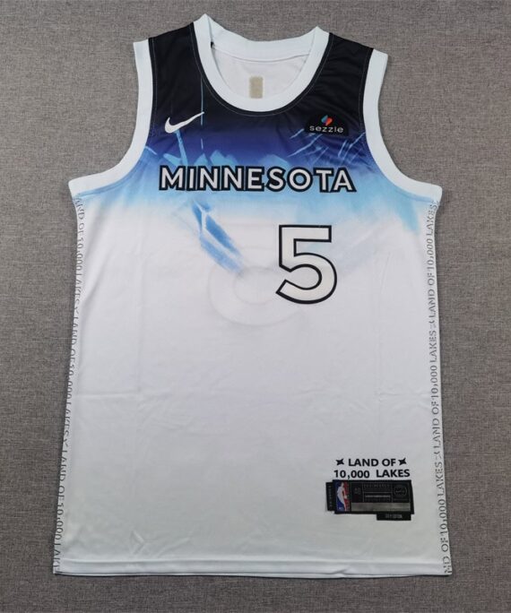 Anthony Edwards Basketball #01 Jersey Timberwolves The City 2025