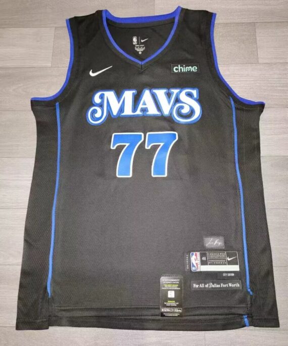 Child Luka Doncic Basketball #77 Jersey Mavericks The City 2024