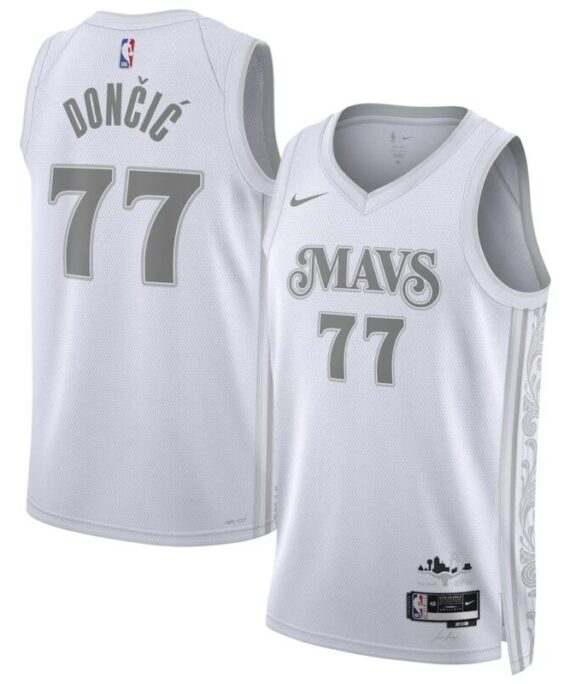 CHILD Luka Doncic Basketball #77 Jersey Mavericks The City 2025