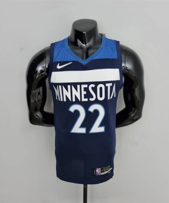 Andrew Wiggins Basketball Jersey#22 Minnesota Timberwolves Royal Blue 75th Anniversary Edition