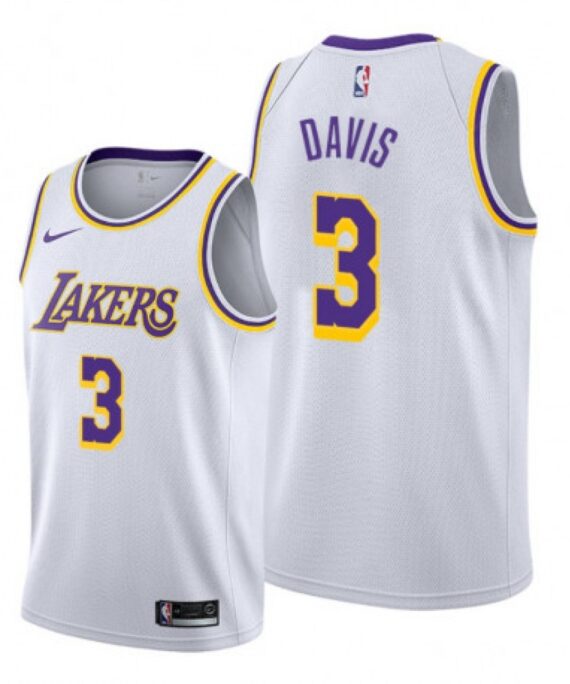 Anthony Davis Basketball #3 Jersey Los Angeles Lakers 19/20 White Association Edition