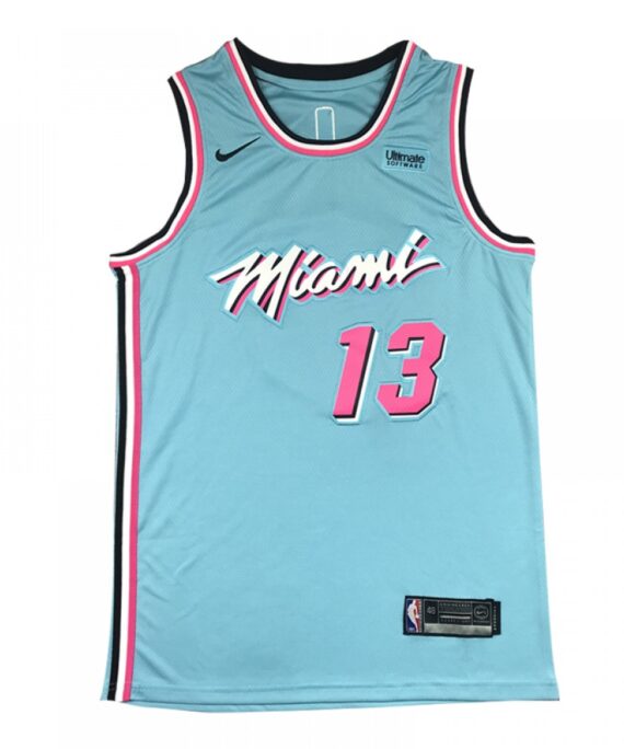 Bam Adebayo Basketball Jersey #13 Miami Heat Blue City Edition