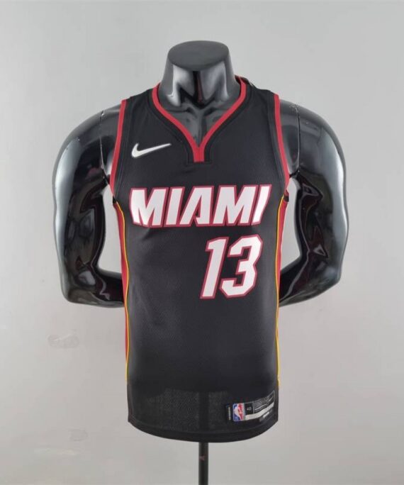 Bam Adebayo Basketball Jersey #13 Miami Heat 75th Anniversary Edition Black
