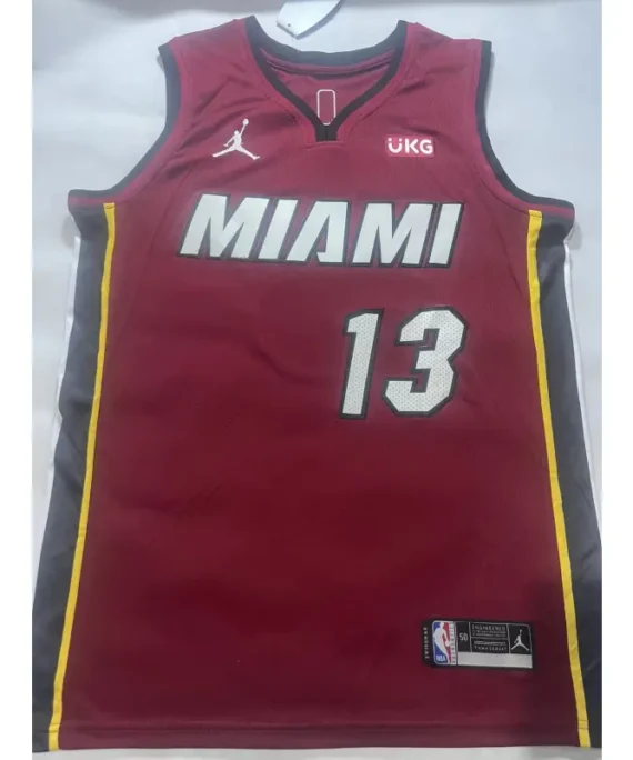 Bam Adebayo Basketball Jersey #13 Miami Heat Brown