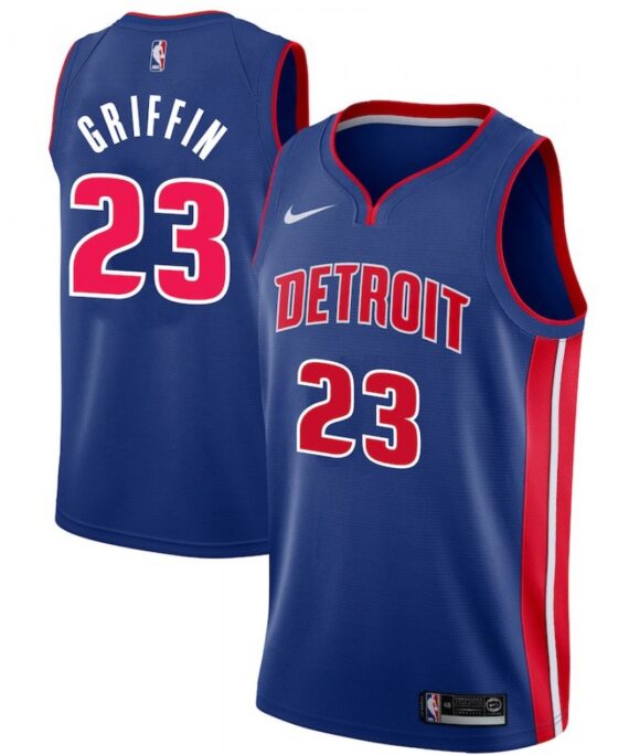 Blake Griffin Basketball Jersey #23 Detroit Pistons Blue