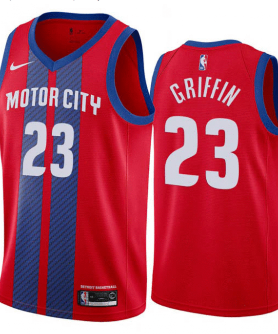 Blake Griffin Basketball Jersey #23 Detroit Pistons Red City Edition