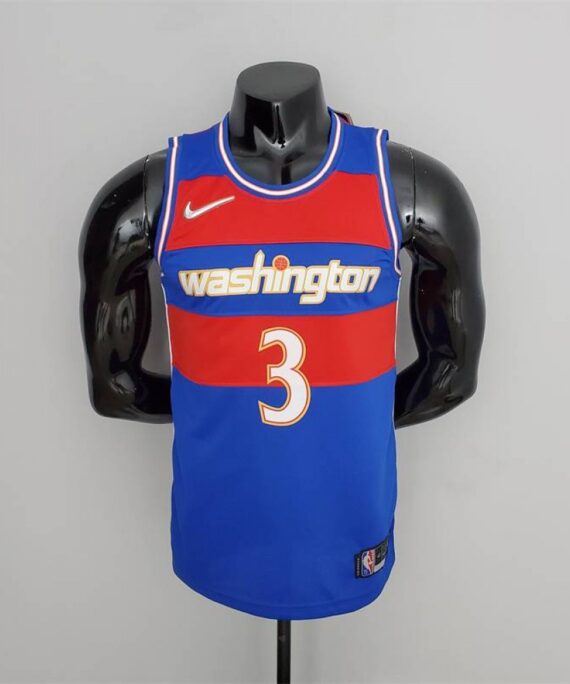 Bradley Beal Basketball Jersey #3 Washington Wizards 2022 City Edition Blue/Red