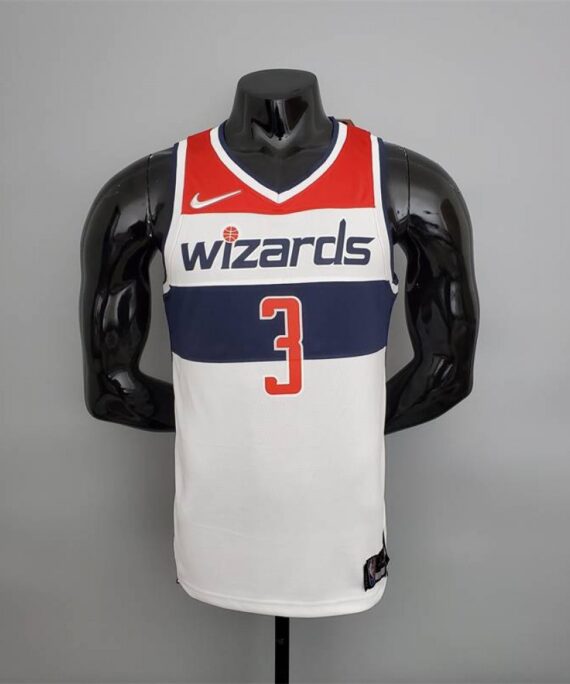 Bradley Beal Basketball Jersey #3 Washington Wizards 75th Anniversary Edition Black/Red/White