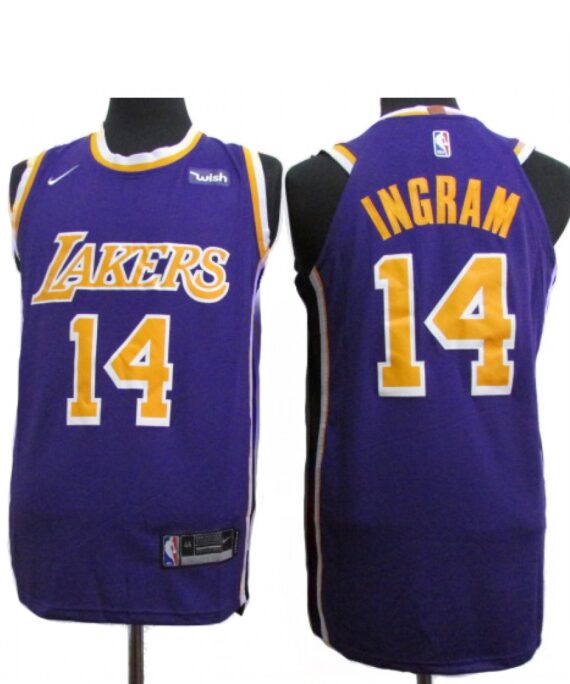 Brandon Ingram Basketball #14 Jersey Los Angeles Lakers 18/19 Purple Statement Edition