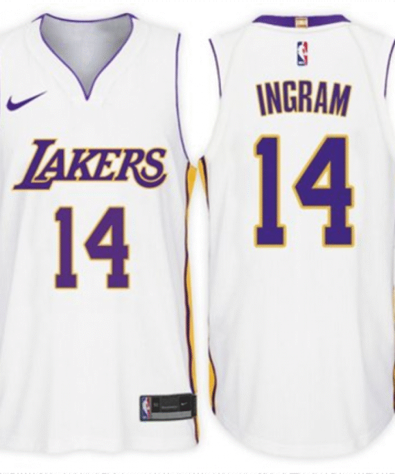 Brandon Ingram Basketball #14 Jersey Los Angeles Lakers White Association Edition