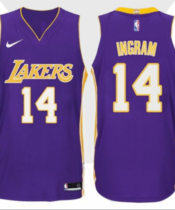 Brandon Ingram Basketball #14 Jersey Los Angeles Lakers Purple Statement Edition