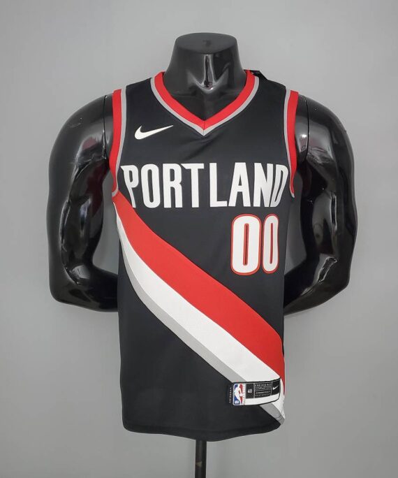 Carmelo Anthony Basketball Jersey #00 Portland Trail Blazers 2021 Black