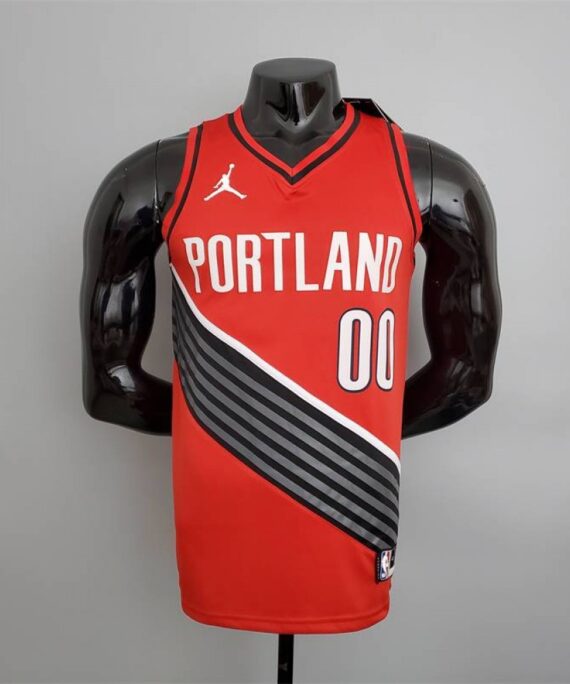 Carmelo Anthony Basketball Jersey #00 Portland Trailblazers Jordan Edition Red