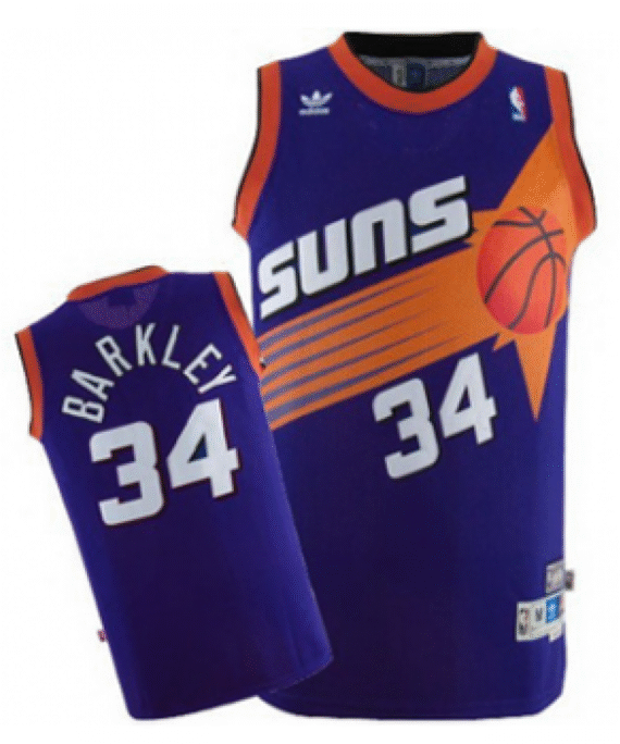Charles Barkley Basketball #34 Jersey Phoenix Suns Purple