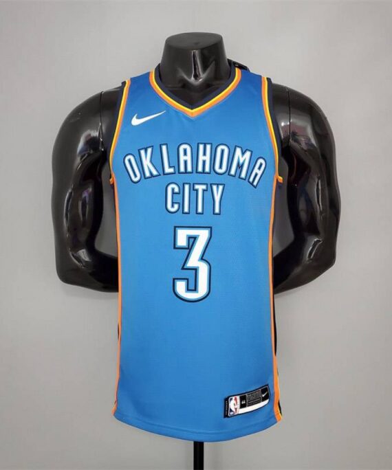 Chris Paul Basketball Jersey #3 Oklahoma City Thunder Blue