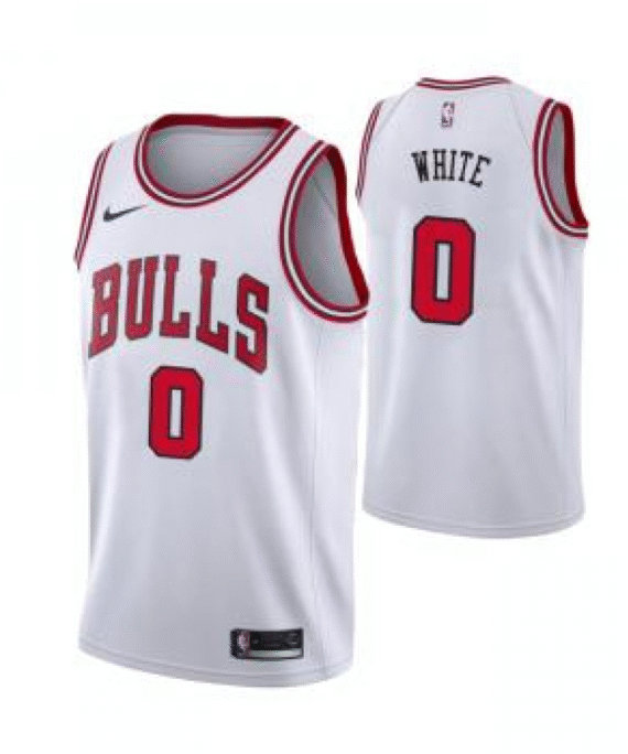 Coby White Basketball #0 Jersey Chicago Bulls White Association Edition