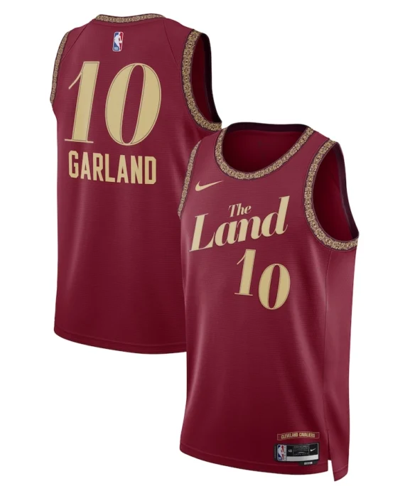 Darius Garland Basketball Jersey #10 Cleveland Cavaliers 2024 Red City Edition
