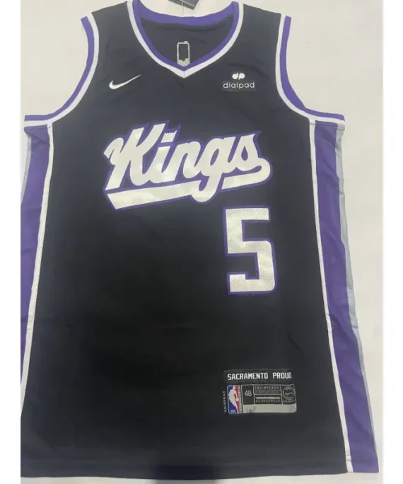 De’Aaron Fox Basketball Jersey #5 Sacramento Kings Black