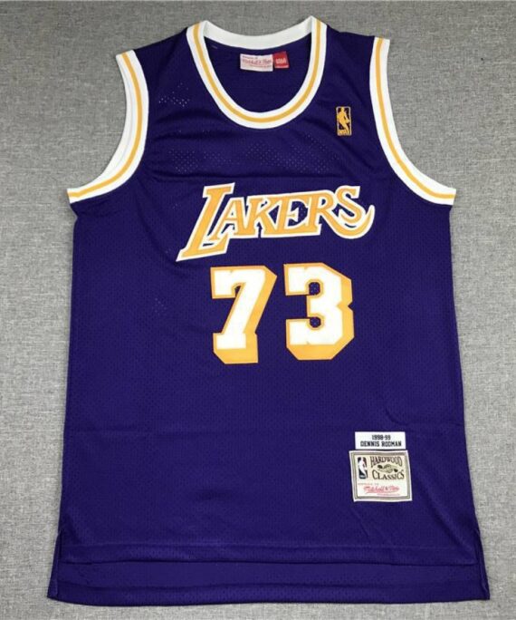 Dennis Rodman Basketball Jersey #73 Los Angeles Lakers Icon Classic Purple