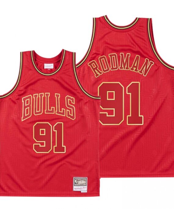 Dennis Rodman Basketball #91 Jersey Chicago Bulls Red Limited Edition