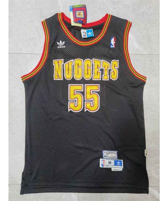 Dikembe Mutombo Basketball Jersey #55 Denver Nuggets Classic Edition Dark Blue