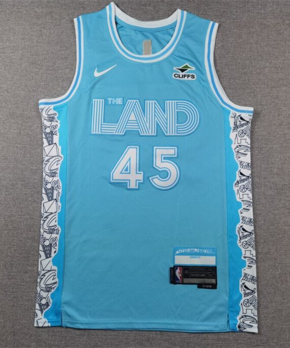 Donovan Mitchell Basketball #45 Jersey Cleveland Cavaliers 2025 City Edition Blue