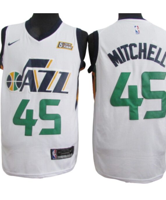 Donovan Mitchell Basketball Jersey #45 Utah Jazz 17/18 Blue White