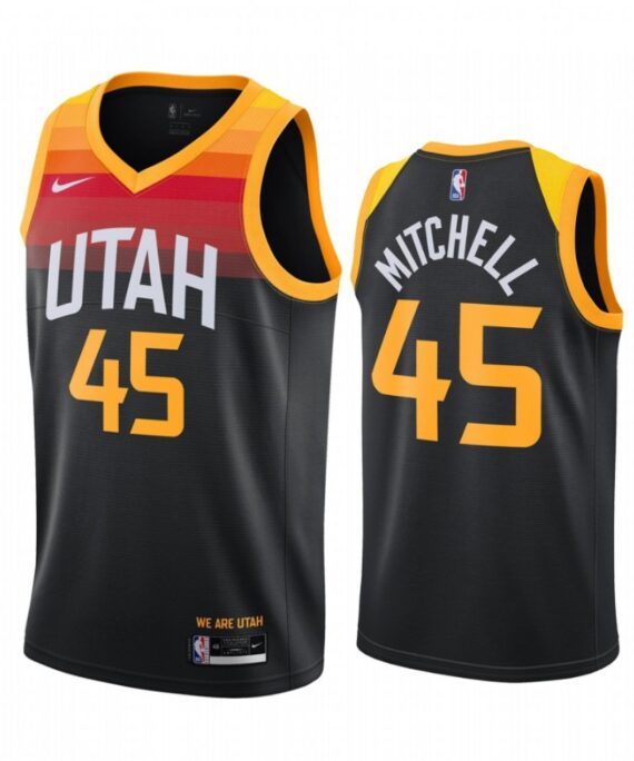 Donovan Mitchell Basketball Jersey #45 Utah Jazz 2021 City Edition