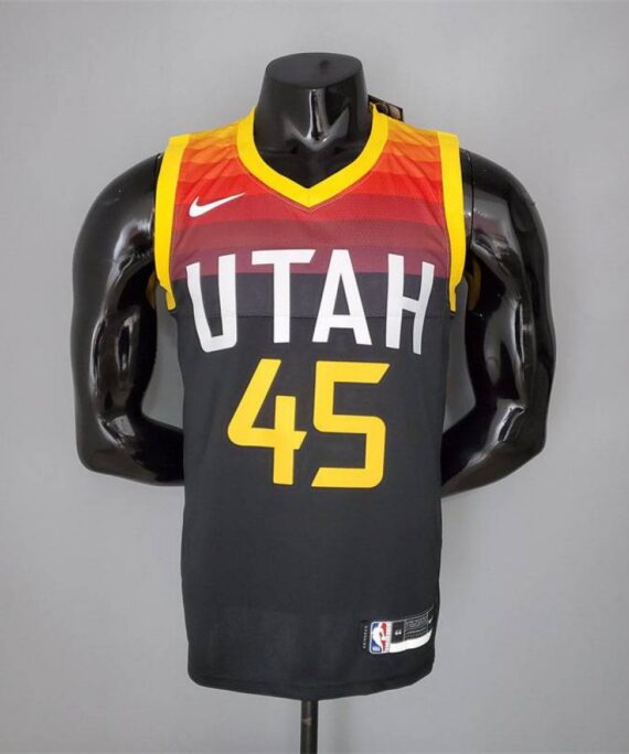 Donovan Mitchell Basketball Jersey #45 Utah Jazz 2021 City Edition Black/Red
