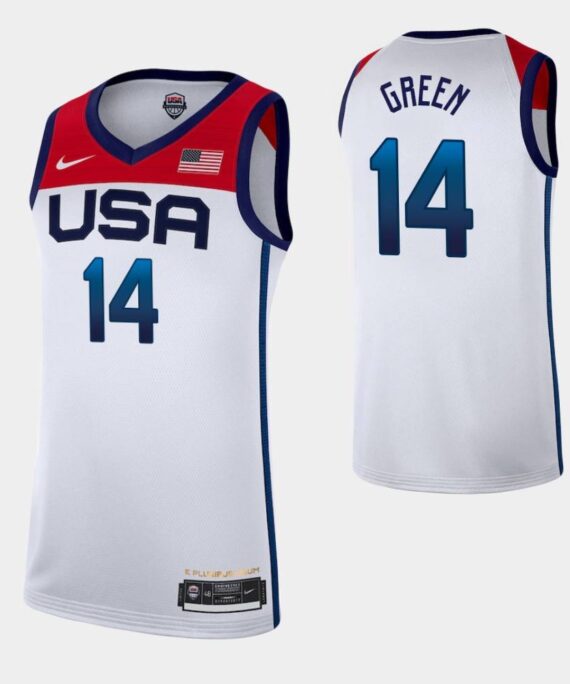 Draymond Green Basketball Jersey #14 USA 2021 Olympic Edition White