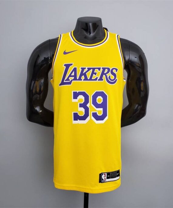 Dwight Howard Basketball Jersey #39 Los Angeles Lakers Round Neck Yellow