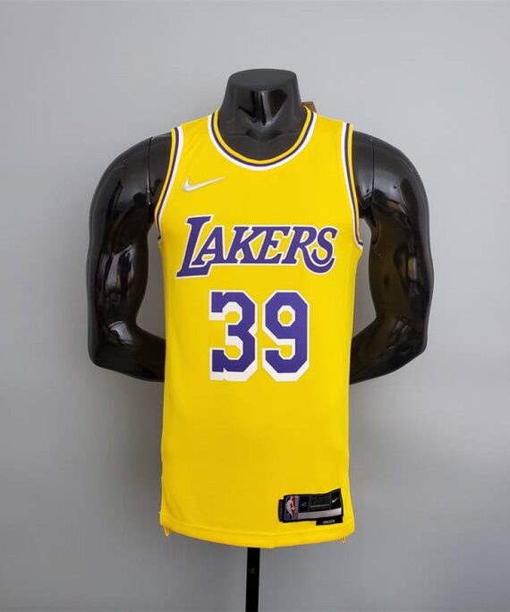 Dwight Howard Basketball Jersey #39 Los Angeles Lakers 75th Anniversary Edition Yellow