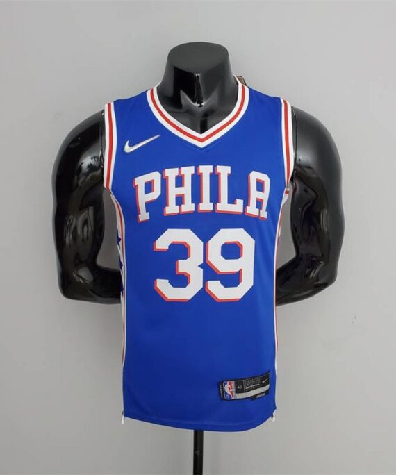 Dwight Howard Basketball Jersey #39 Philadelphia 76ers 75th Anniversary Edition Blue