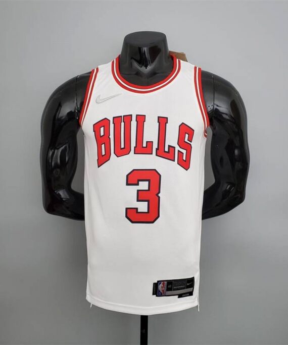 Dwyane Wade Basketball Jersey #3 Chicago Bulls 75th Anniversary Edition White
