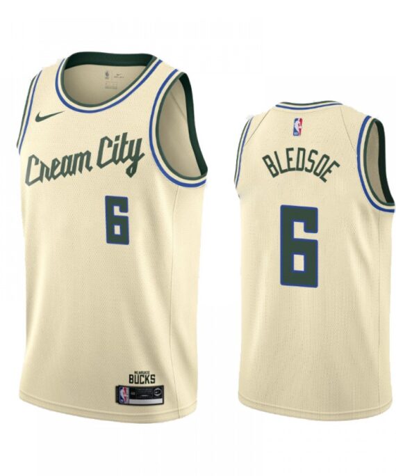 Eric Bledsoe Basketball Jersey #6 Milwaukee Bucks 2019/20 Beige City Edition
