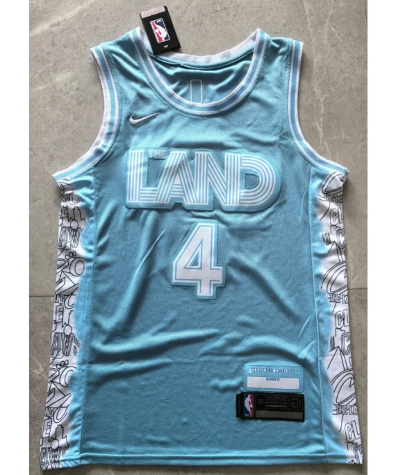 Evan Mobley Basketball #4 Jersey Cleveland Cavaliers 2025 City Edition Blue