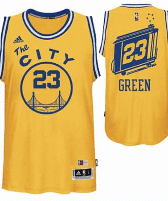 Draymond Green Basketball #23 Jersey Golden State Warriors Yellow City Classic