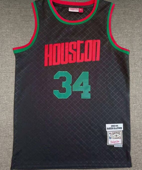 Hakeem Olajuwon Basketball Jersey #34 Houston Rockets Black