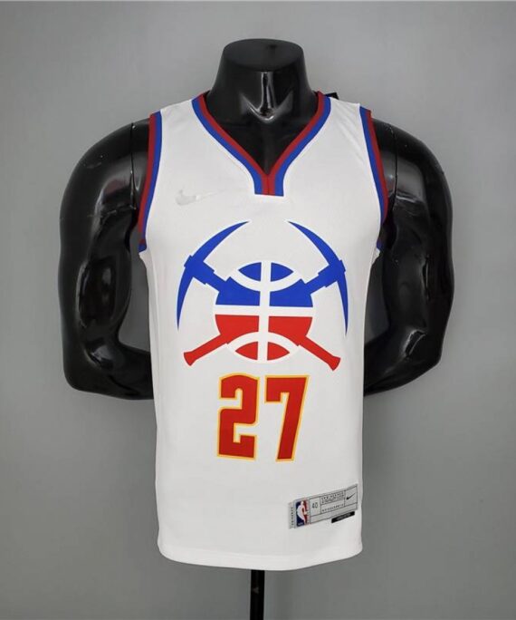 Jamal Murray Basketball Jersey #27 Denver Nuggets 2021 Earned Edition White