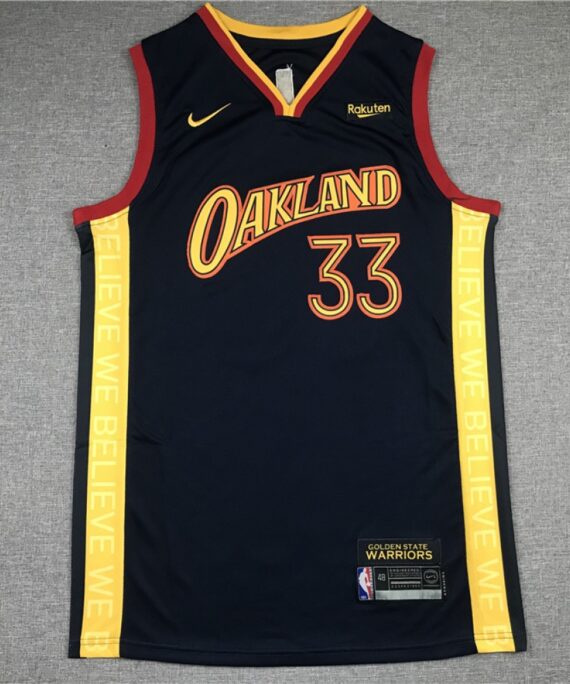 James Wiseman Basketball Jersey #33 Golden State Warriors Dark Blue City Edition