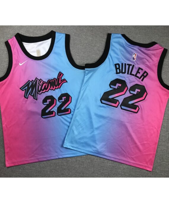 Jimmy Butler Basketball #22 Jersey Miami Heat 2021 City Edition Child