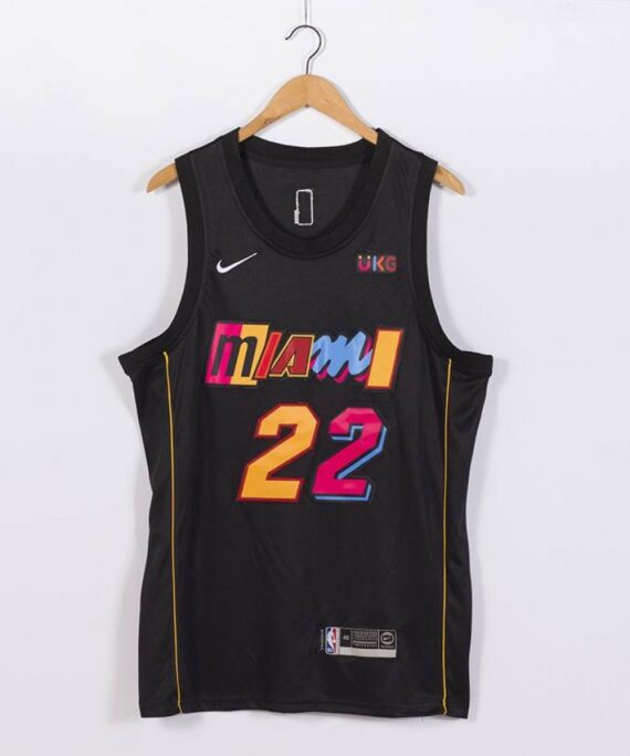 Jimmy Butler Basketball Jersey #22 Miami Heat 75th Anniversary Edition City Edition Black