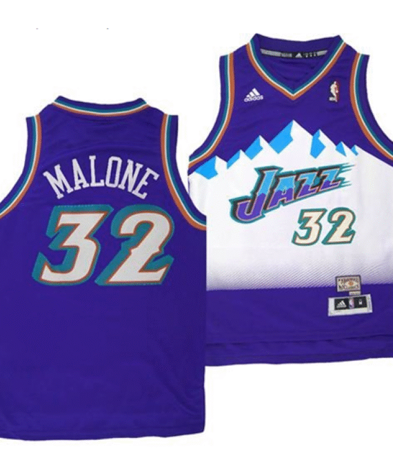 Karl Malone Basketball Jersey #32 Utah Jazz Purple