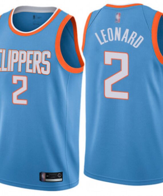 Kawhi Leonard Basketball Jersey #2 Los Angeles Clippers 19/20 Blue City Edition